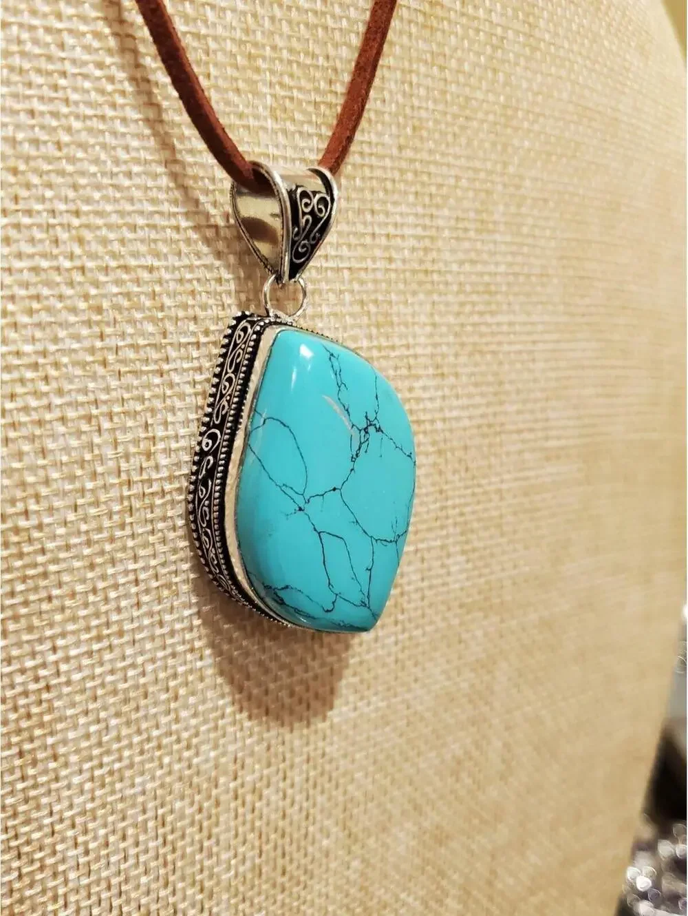 925 turquoise Necklace - Picture 2 of 12